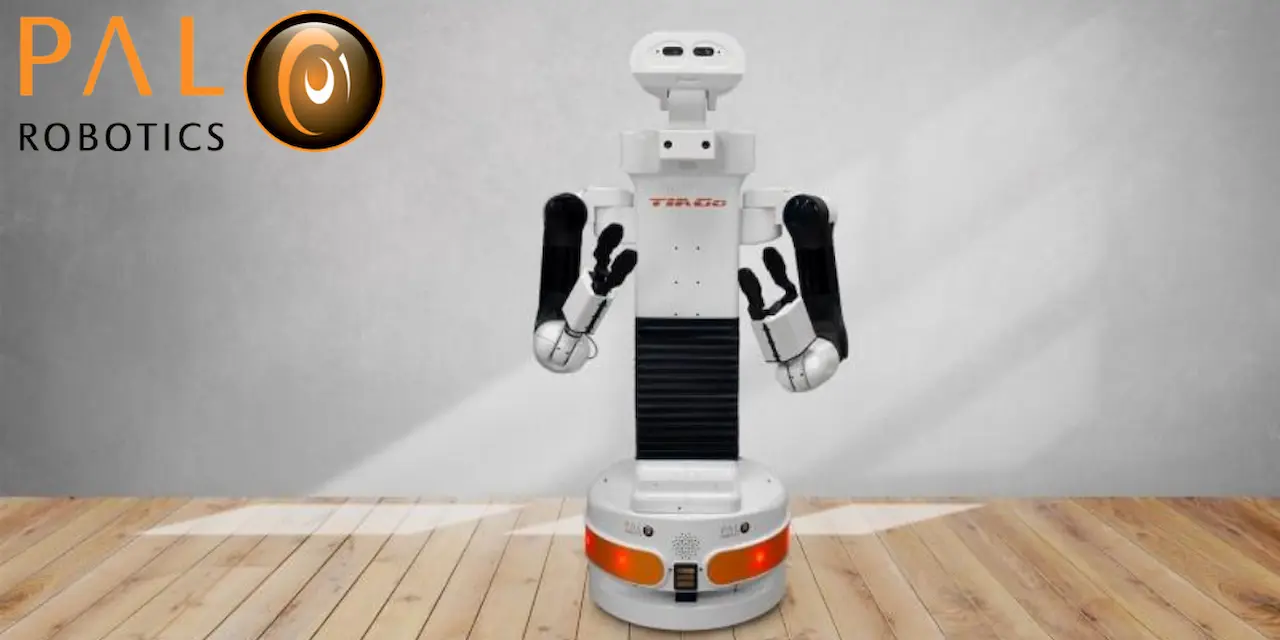 The mobile manipulator robot TIAGo with two arms in the version TIAGo Omni++