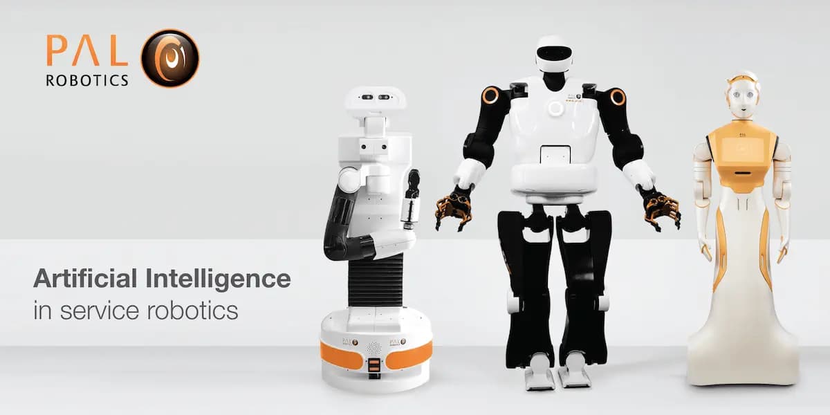 The three robots TIAGo, TALOS, and ARI during the study for AI in service robotics
