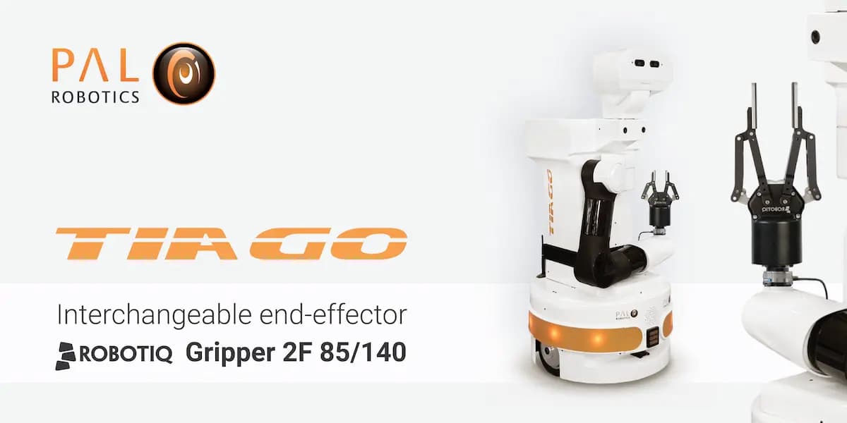 TIAGo robot with new end-effectors robotic grippers