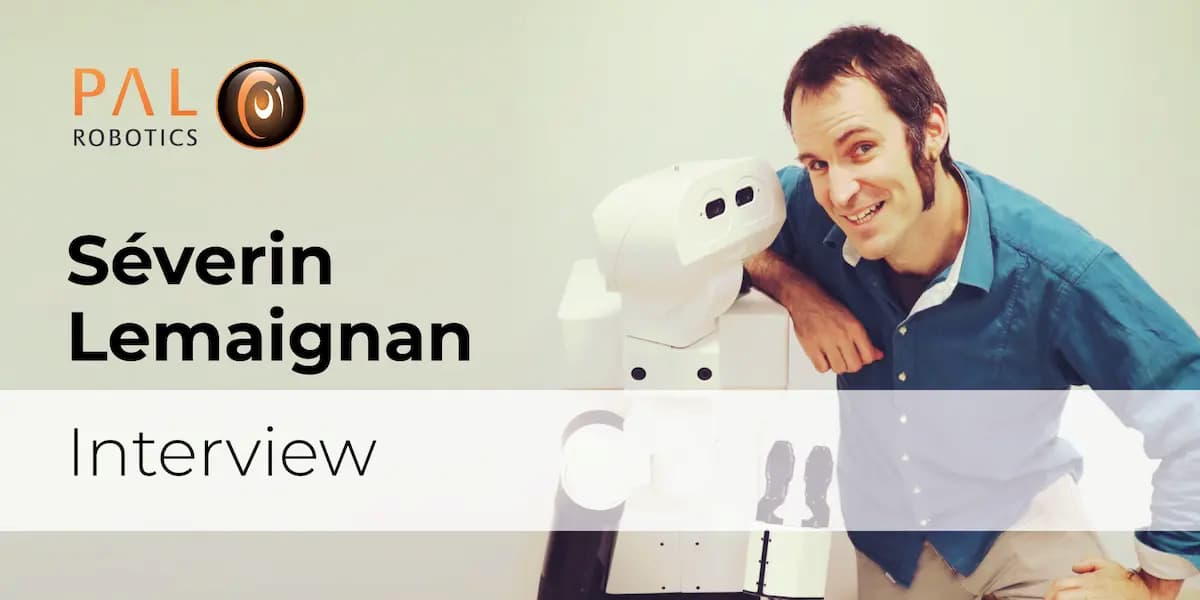 Robotics expert Séverin Lemaignan with TIAGo robot