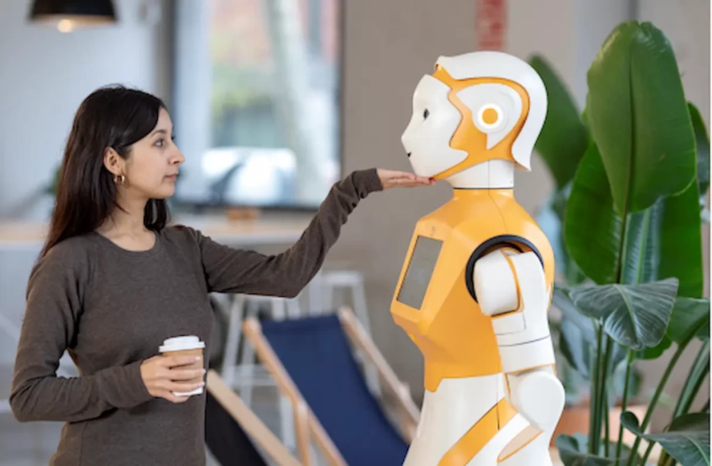The home collaborative robot ARI with a woman engineer