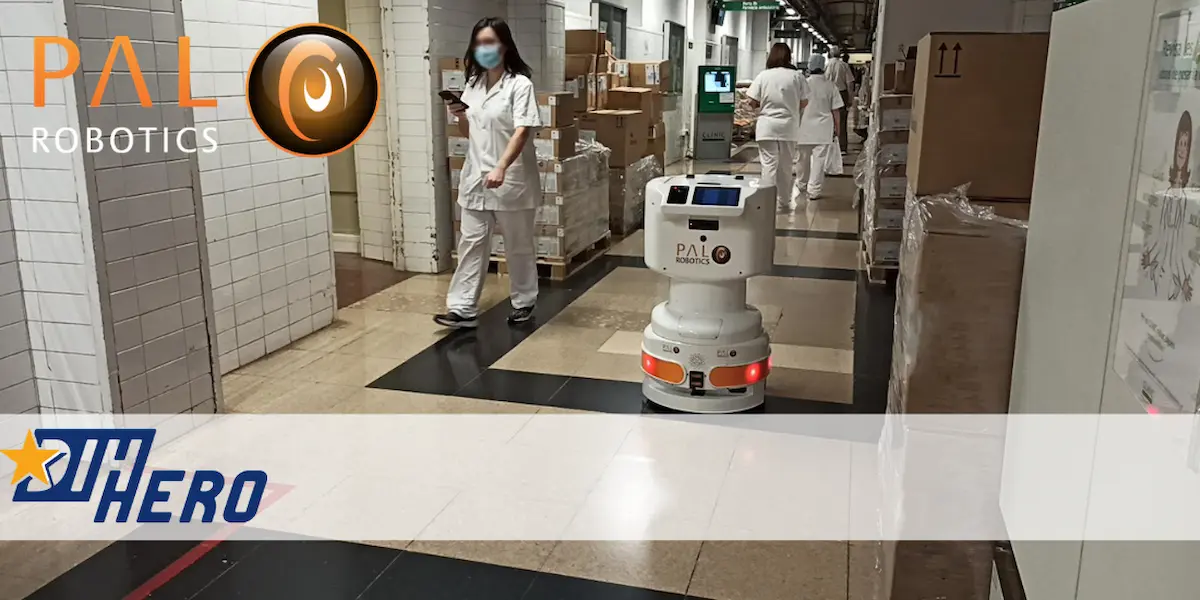 PAL Robotics' autonomous mobile robot (AMR) in a hospital