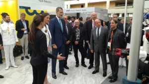 King Felipe VI of Spain visits PAL Robotics' stand at IROS 2018
