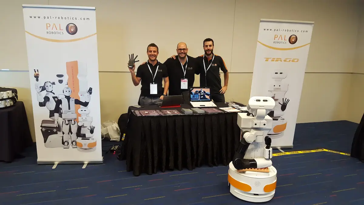 TIAGo robot at PAL Robotics stand at ROSCon 2017
