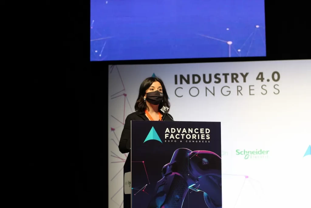 Sofia Battilana from PAL Robotics speaking at Advanced Factories 2021