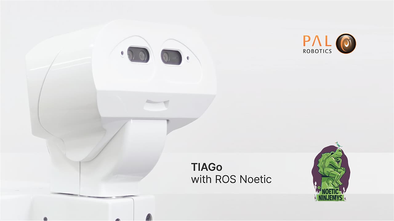 The mobile manipulator TIAGo robot with ROS Noetic