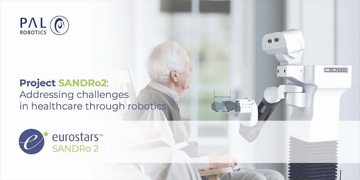 The mobile manipulator robot TIAGo during the European Project SANDRo2 for solving the main challenges healthcare is facing