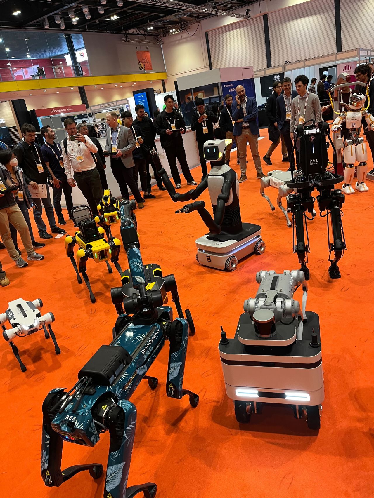 PAL Robotics' robots with others at ICRA 2023