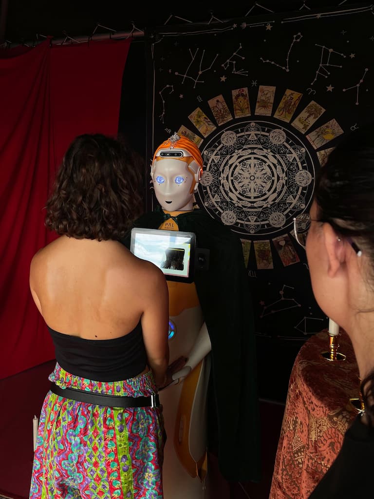 At the Cruïlla festival, PAL Robotics' AI social robot ARI entertains visitors with a show