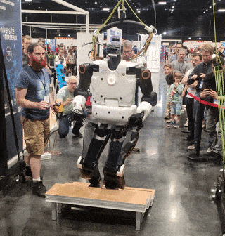 humanoid rtobot talos walking at the robocup 2023 competition
